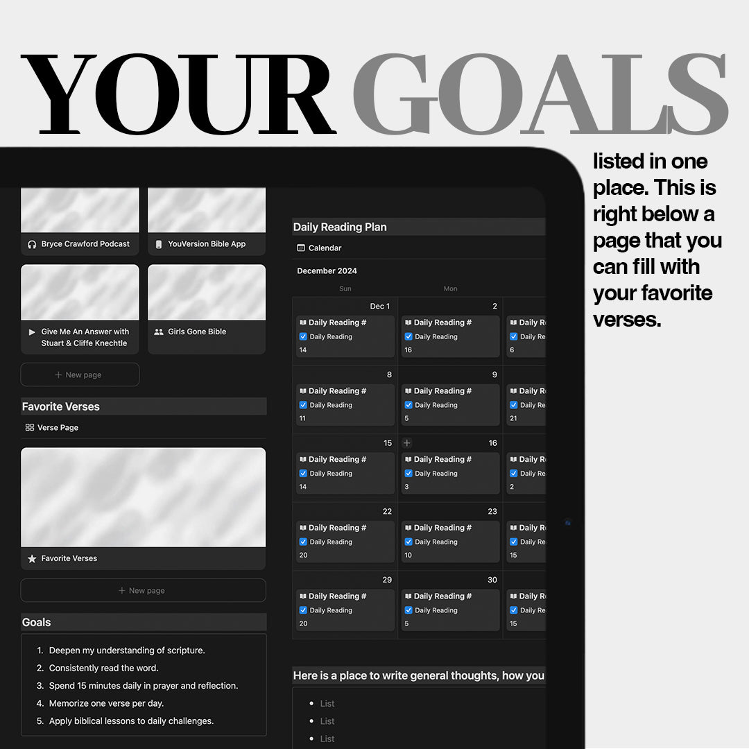Bible Study & Prayer Template