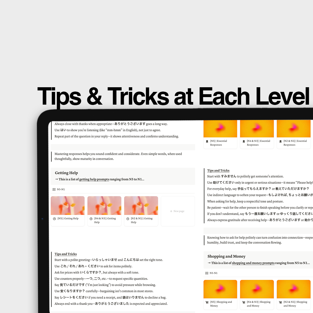 1000+ Japanese Common Phrases | Digital Workbook
