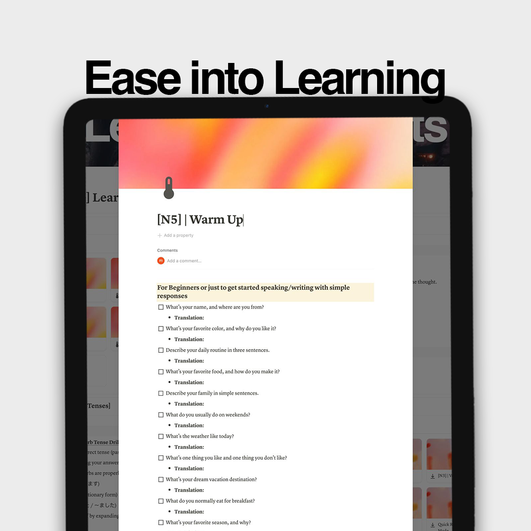 475+ Japanese Learning Prompts + Exercises