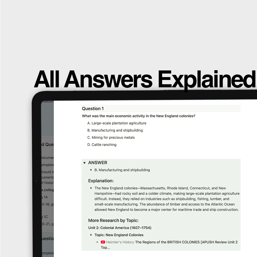Lucy's AP US History Practice Questions