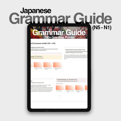 800+ Japanese Grammar Points | Grammar Guide
