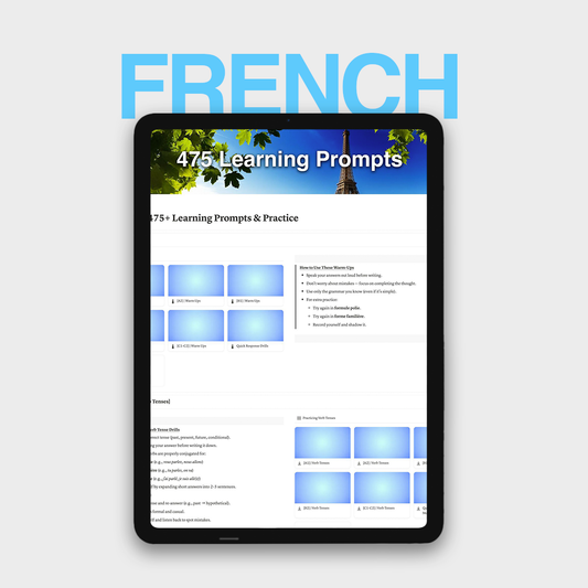 475+ French Learning Prompts + Exercises