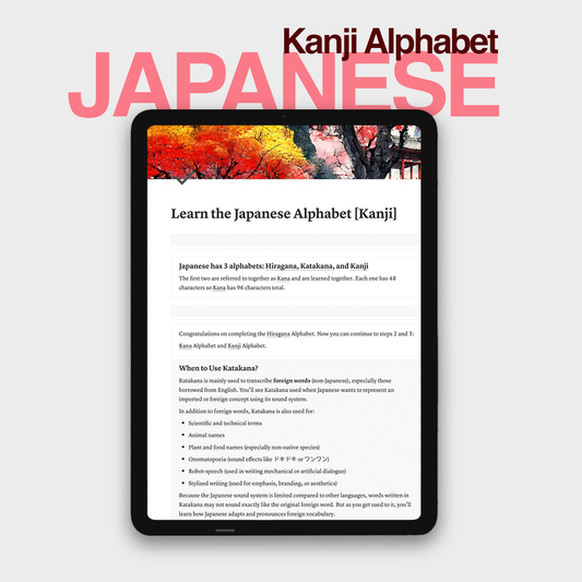 Learn to Read Japanese [Katakana + Kanji]