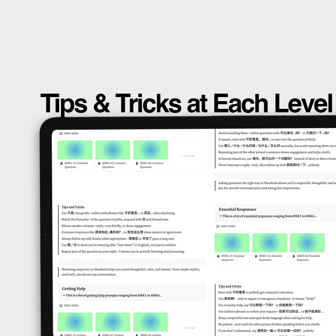 1000+ Mandarin Common Phrases | Digital Workbook