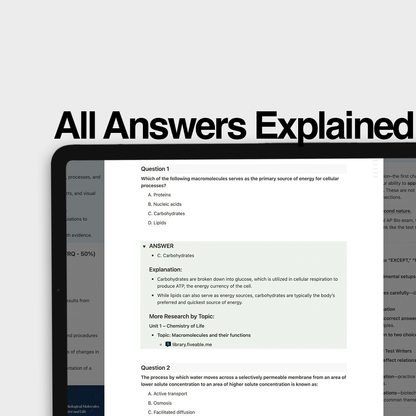 Lucy's AP Biology Practice Questions