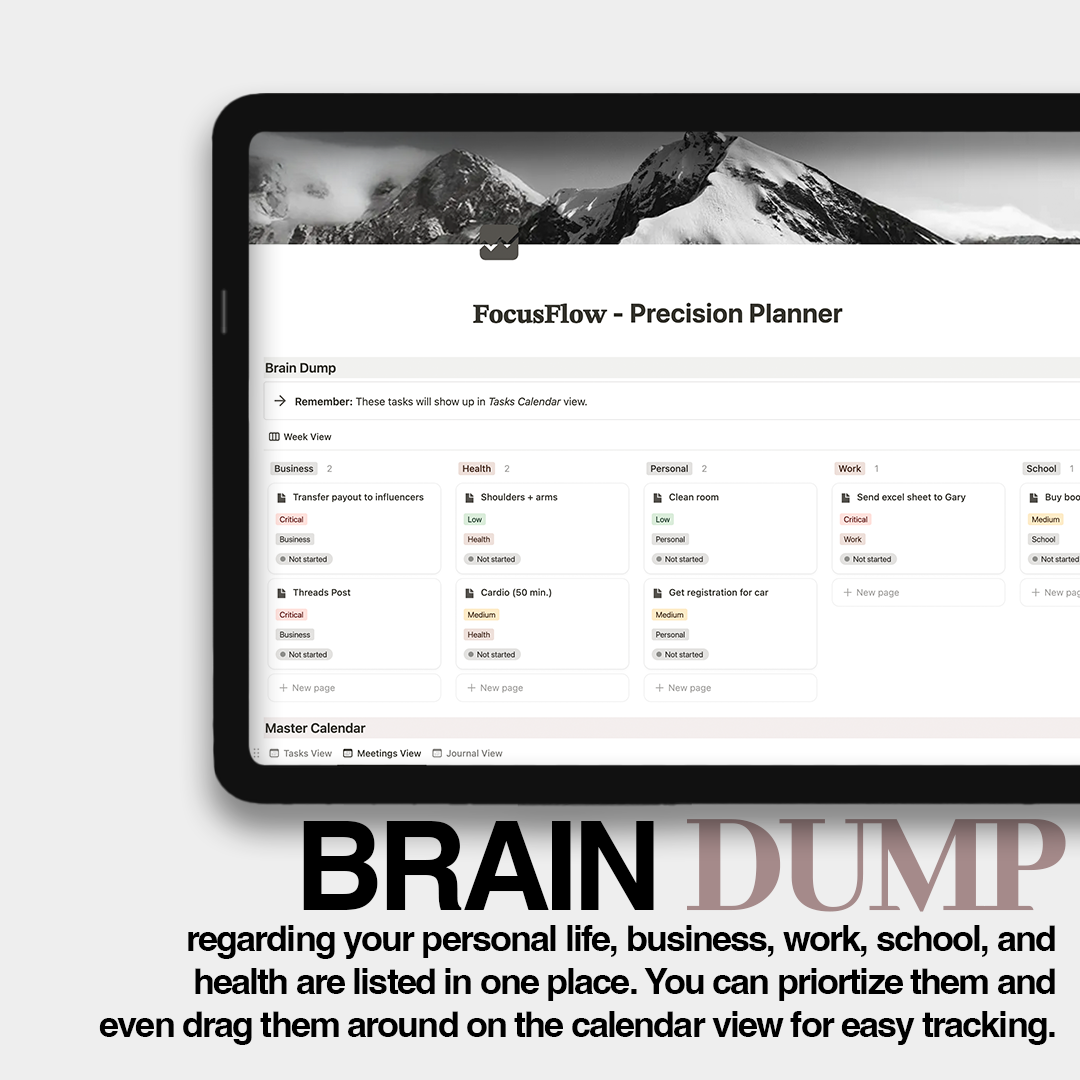 Precision Planner Template